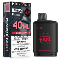 Level X Flavour Beast M Series 40ML Pod - Sic Strawberry Iced available on Canada online vape shop