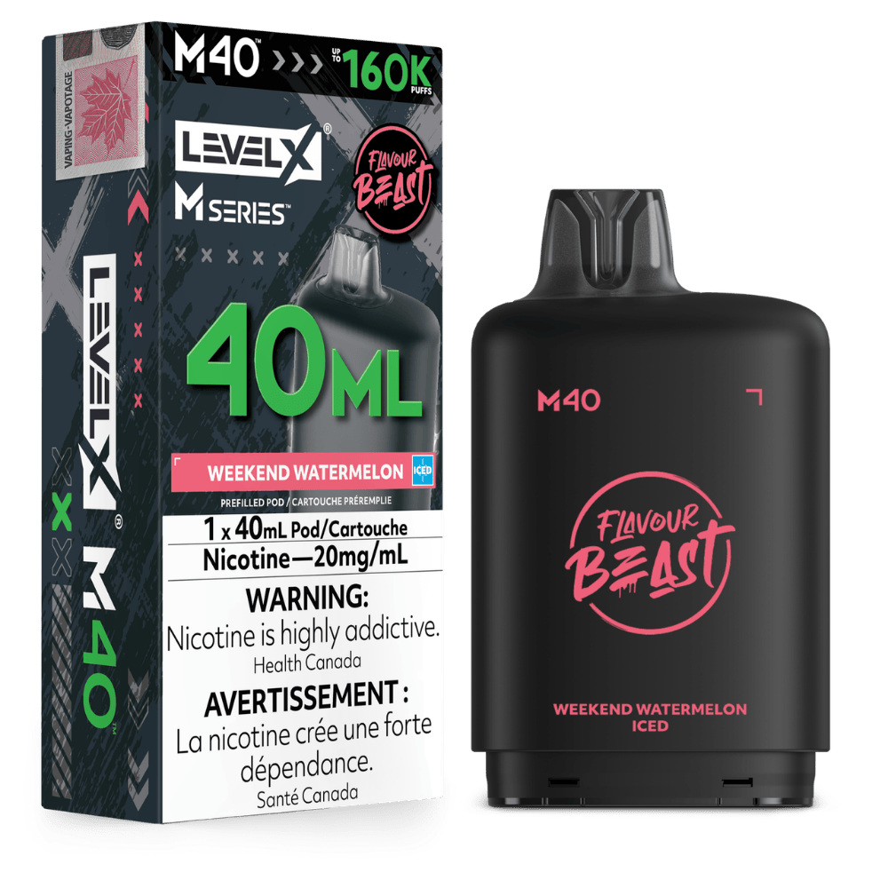 Level X Flavour Beast M Series 40ML Pod - Weekend Watermelon Iced available on Canada online vape shop