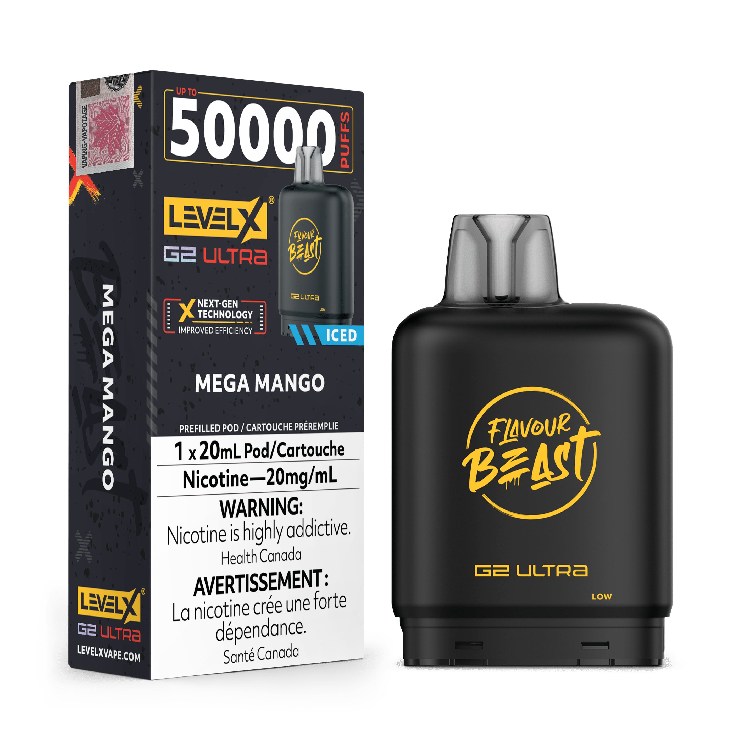 Level X G2 Ultra Pod - Mega Mango available on Canada online vape shop