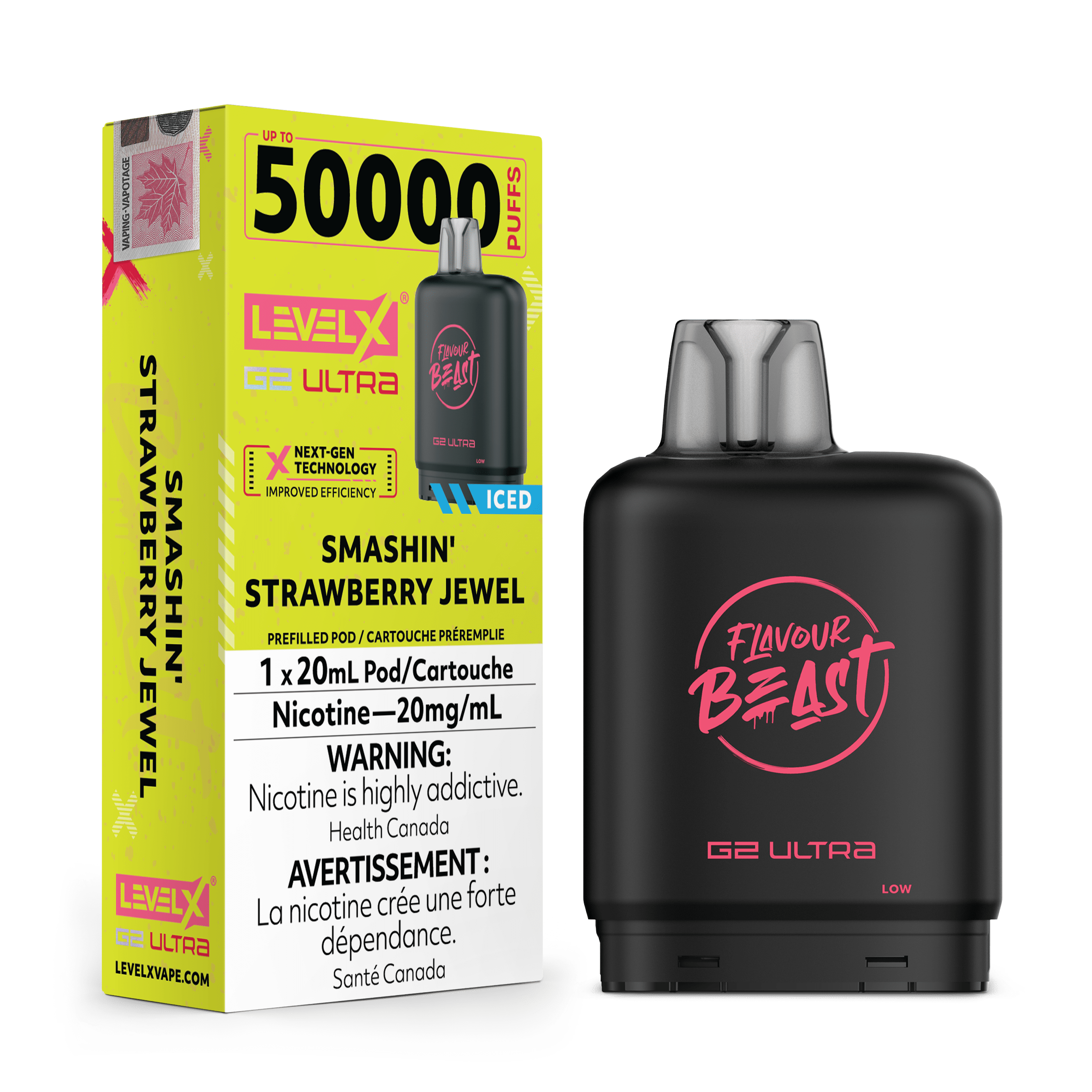 Level X G2 Ultra Pod - Smashin' Strawberry available on Canada online vape shop