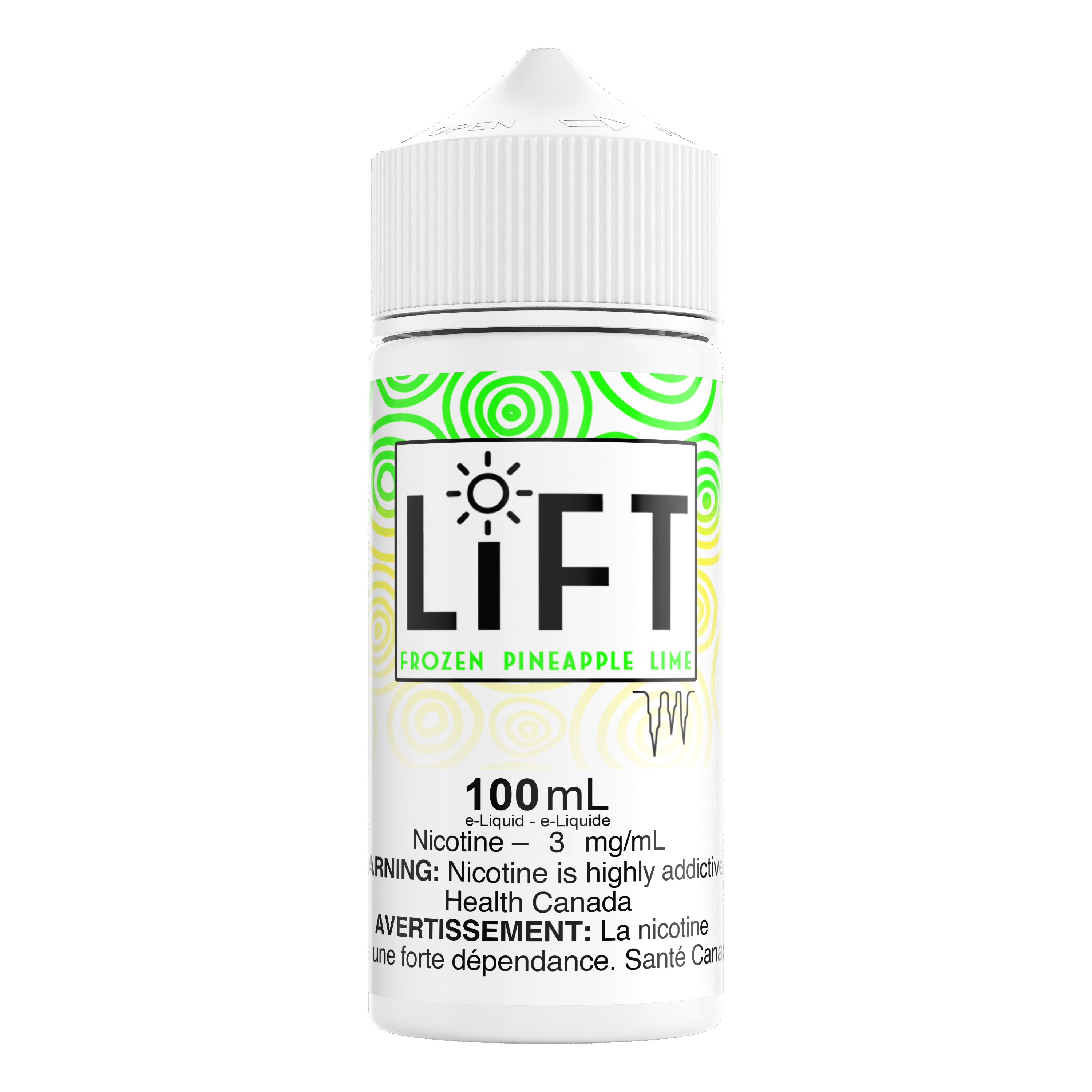LiFT 100mL - Frozen Pineapple Lime Vape Juice available on Canada online vape shop