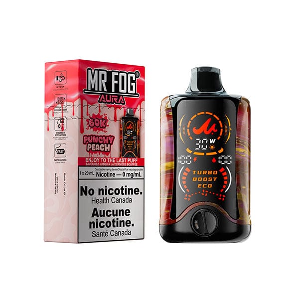 Mr Fog Aura 60K - Punchy Peach Disposable Vape available on Canada online vape shop