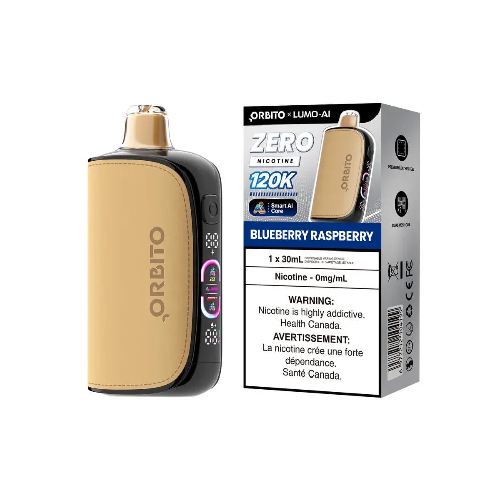 Orbito Lumo AI 120K - Blueberry Raspberry Disposable Vape available on Canada online vape shop
