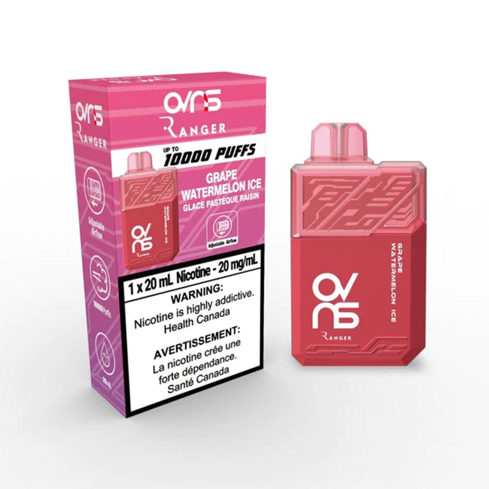 OVNS Ranger 10K - Grape Watermelon Ice Disposable Vape available on Canada online vape shop