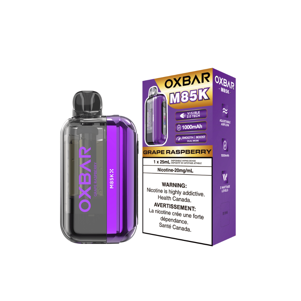 Oxbar M85K - Grape Raspberry Disposable Vape available on Canada online vape shop