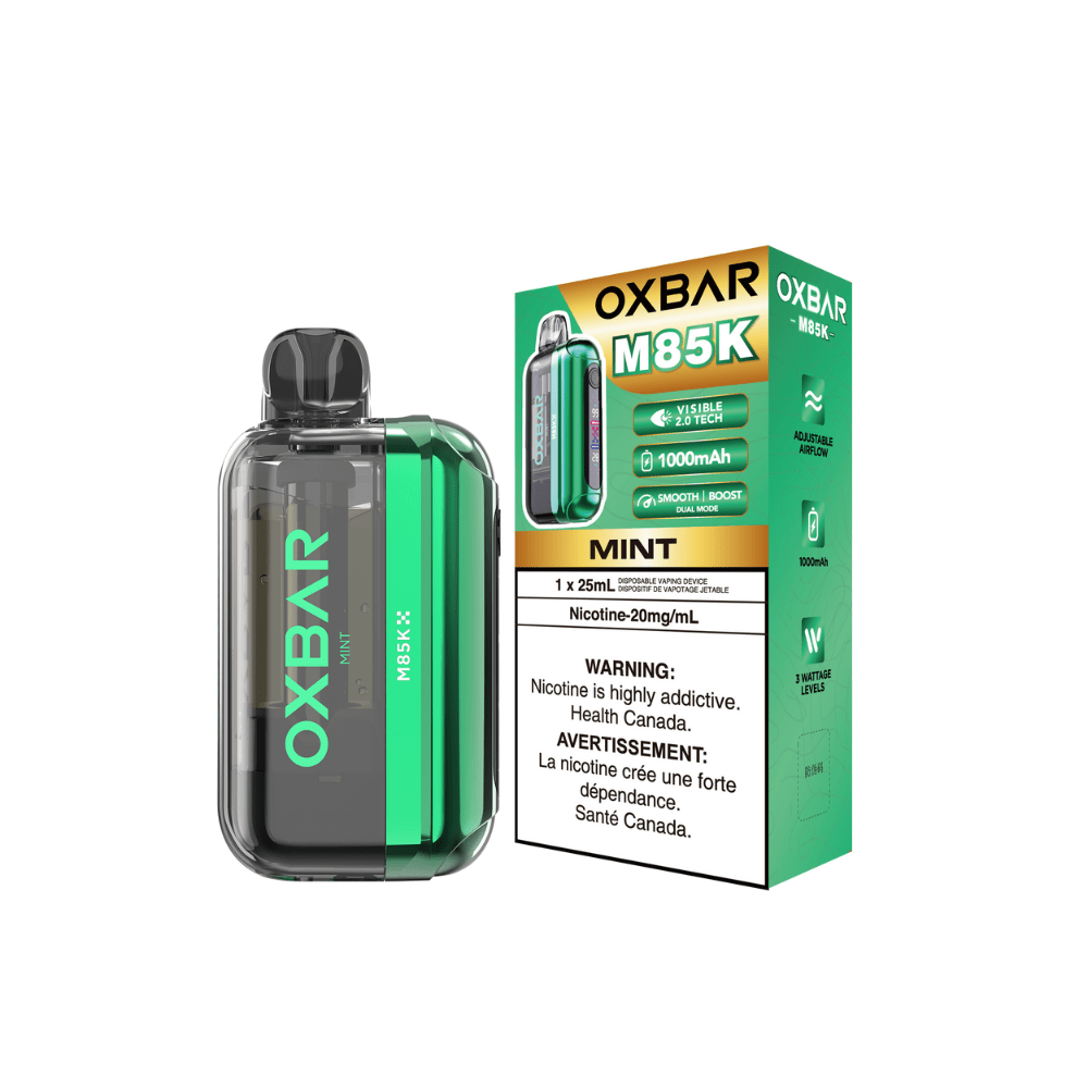 Oxbar M85K - Mint Disposable Vape available on Canada online vape shop