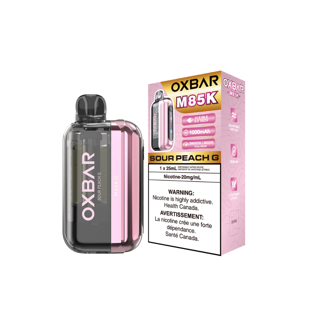 Oxbar M85K - Sour Peach G Disposable Vape available on Canada online vape shop