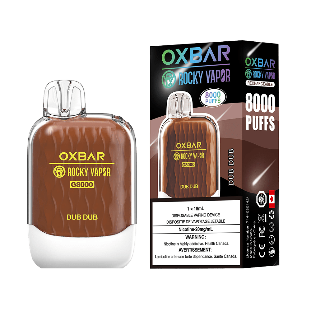 OXBAR x Rocky Vapor G8000 - Dub Dub Disposable Vape available on Canada online vape shop