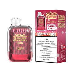OXBAR x Rocky Vapor G8000 - X Twisted Apple Disposable Vape available on Canada online vape shop