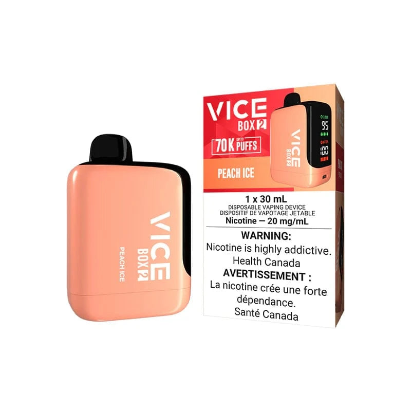 VICE BOX 2 - Peach Ice Disposable Vape available on Canada online vape shop
