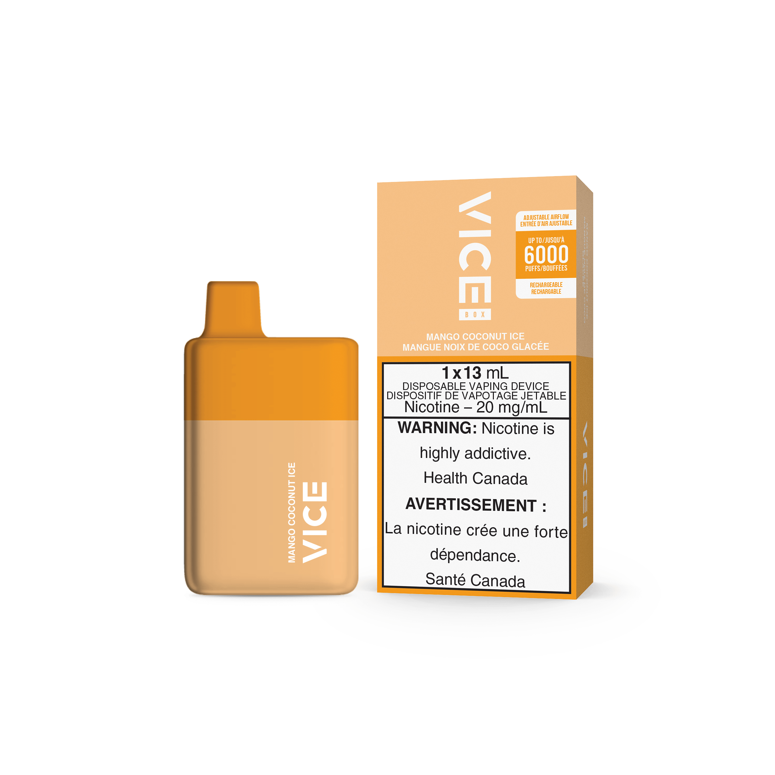 VICE BOX - Mango Coconut Ice Disposable Vape available on Canada online vape shop