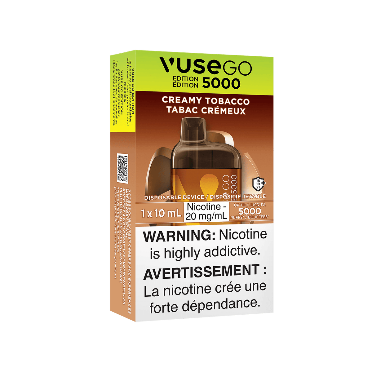 Vuse GO Edition 5000  -  Creamy Tobacco Disposable Vape available on Canada online vape shop