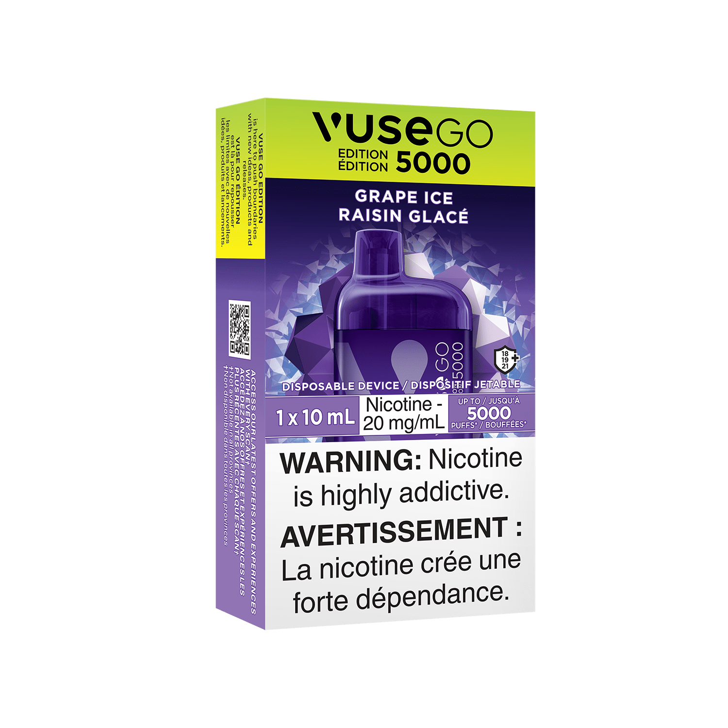Vuse GO Edition 5000  - Grape Ice Disposable Vape available on Canada online vape shop