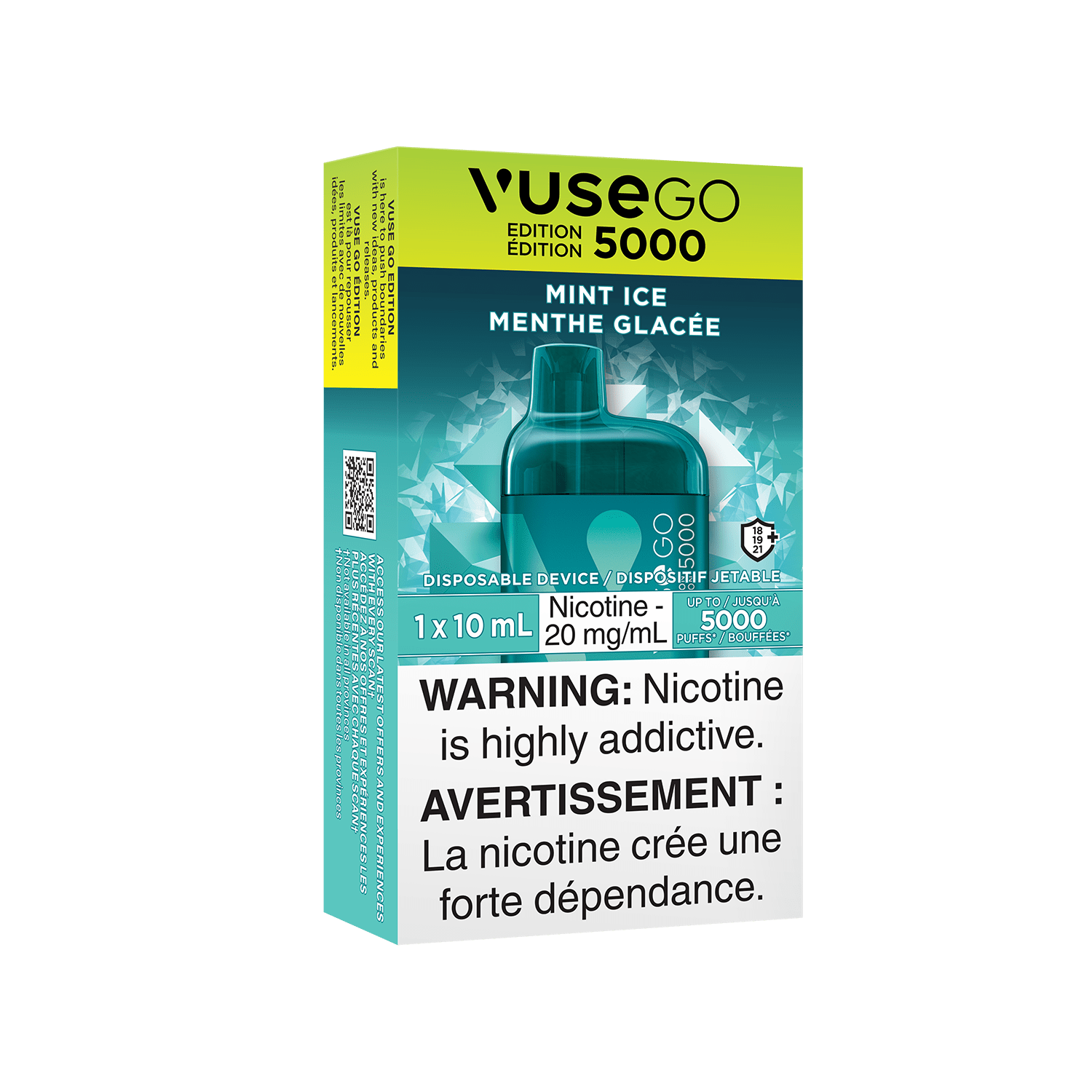 Vuse GO Edition 5000  -  Mint Ice Disposable Vape available on Canada online vape shop
