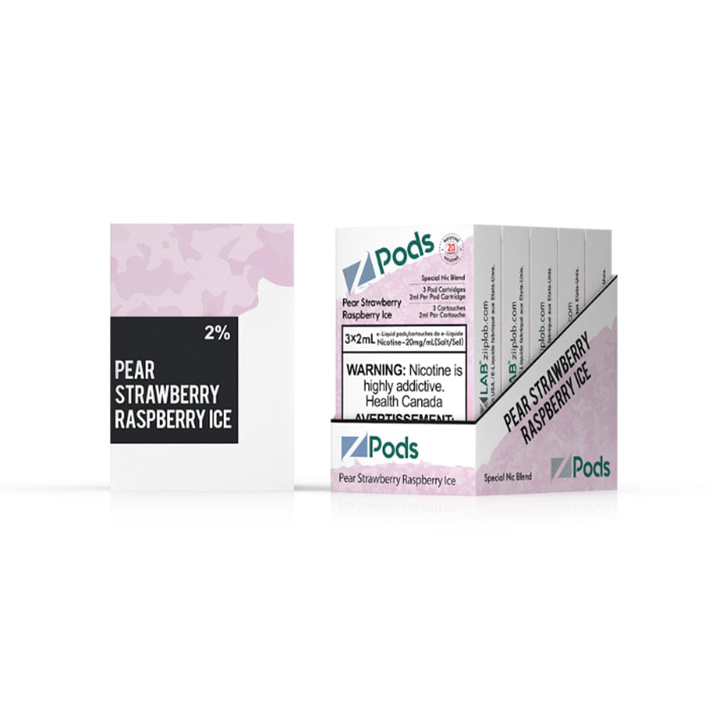 Z Pods - Pear Strawberry Raspberry Ice Vape Pods available on Canada online vape shop