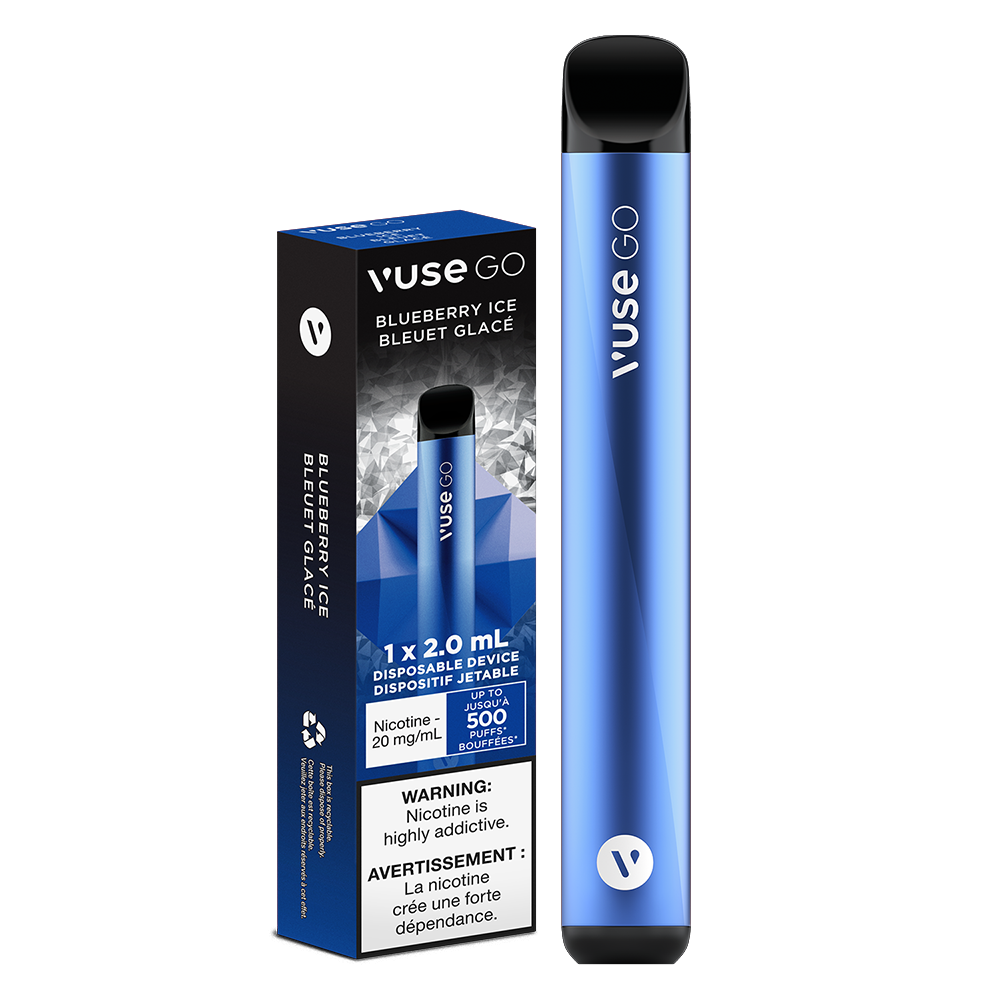 Vuse go blueberry ice disposable vape available at dragon vape