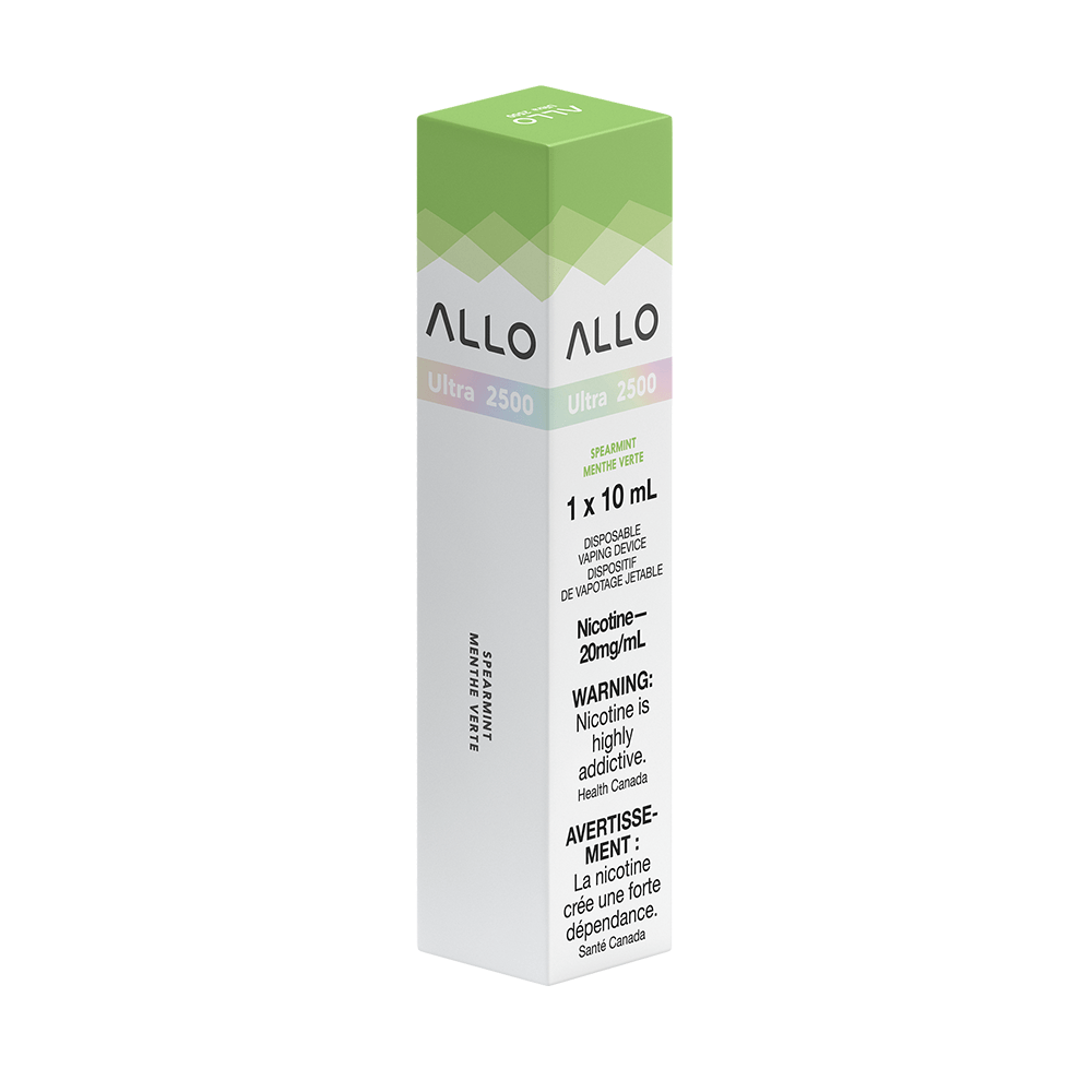 Allo Ultra 2500 Disposable Vape - Spearmint available on Canada online vape shop