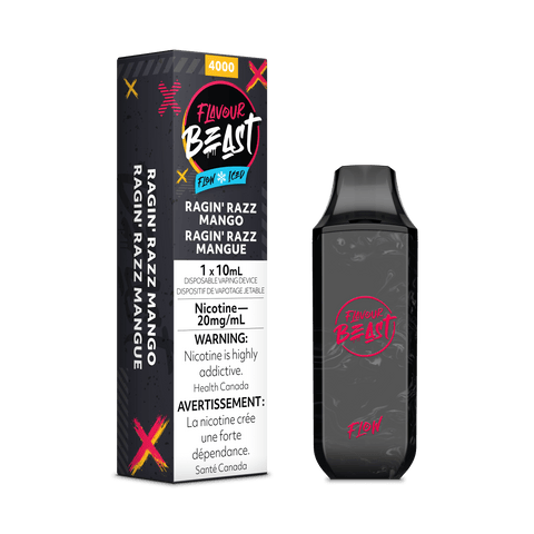 Flavour Beast Flow Disposable Vape - Ragin' Razz Mango available on Canada online vape shop