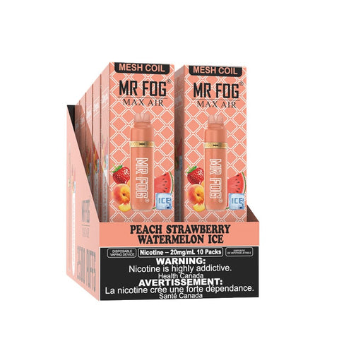 Mr. Fog Max Air - Peach Strawberry Watermelon Ice available on Canada online vape shop