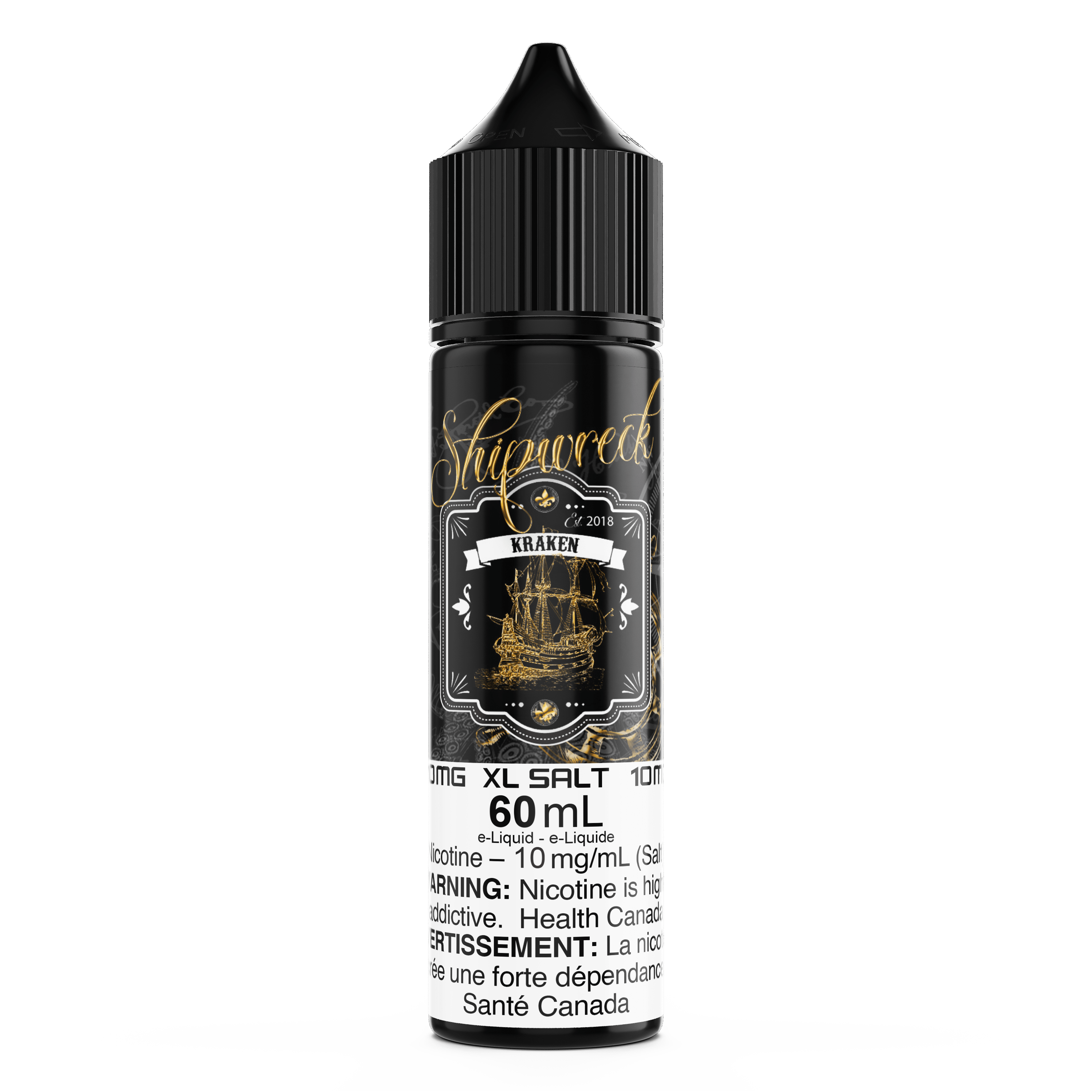 Shipwreck XL SALT - Kraken Fresh Tobacco available on Canada online vape shop