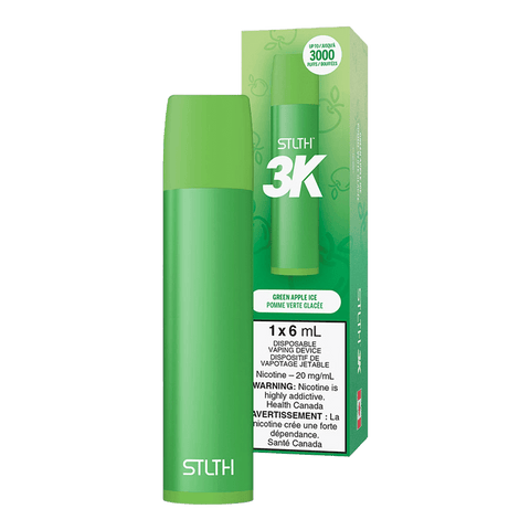 STLTH 3K Disposable Vape - Green Apple Ice available on Canada online vape shop