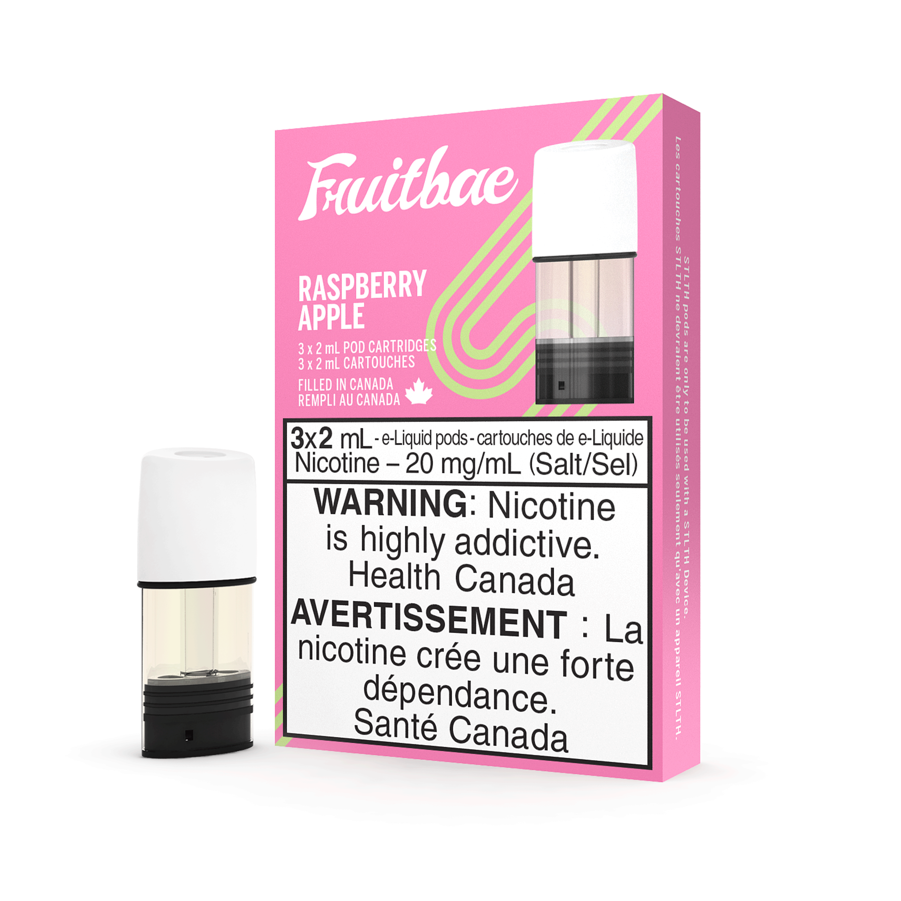 STLTH Fruitbae Vape Pod - Sour Raspberry Apple available on Canada online vape shop