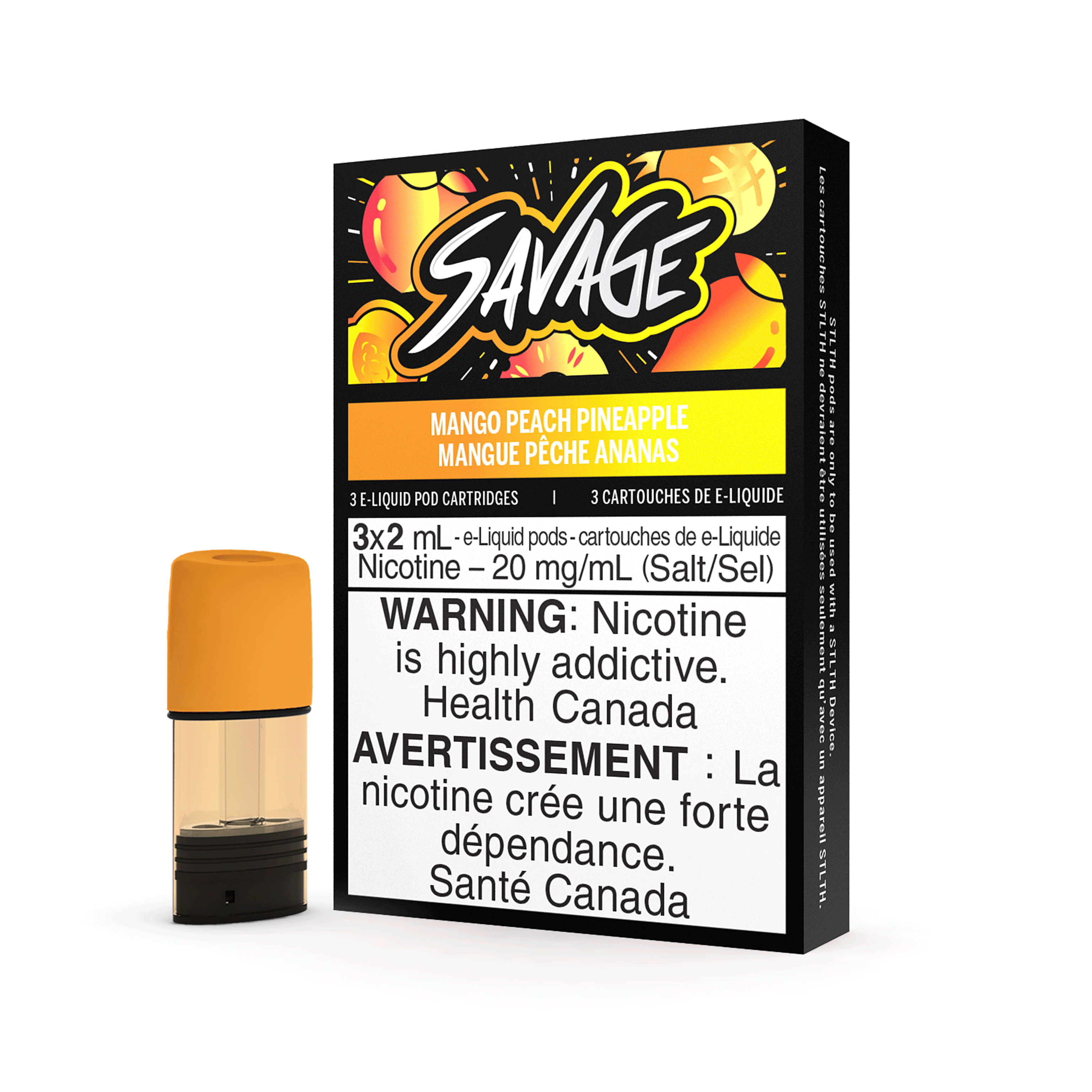 STLTH Savage Vape Pod - Mango Peach Pineapple available on Canada online vape shop
