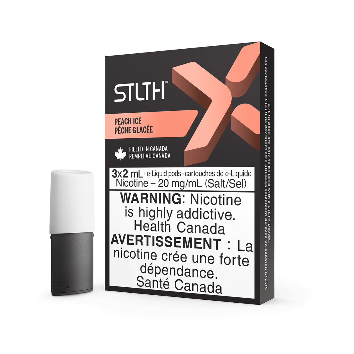 STLTH X Pods - Peach Ice (3/PK) available on Canada online vape shop