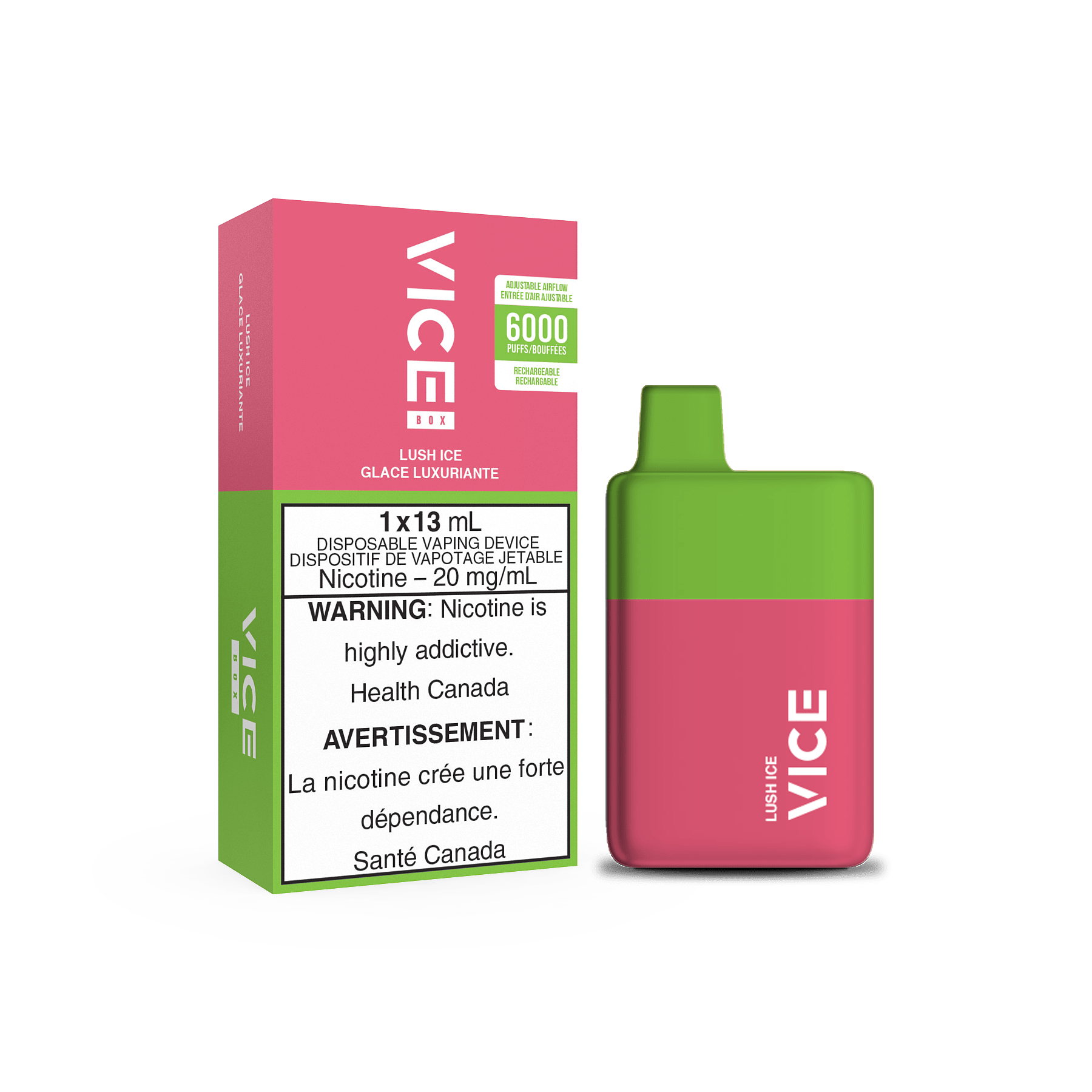 VICE BOX Disposable Vape - Lush Ice available on Canada online vape shop