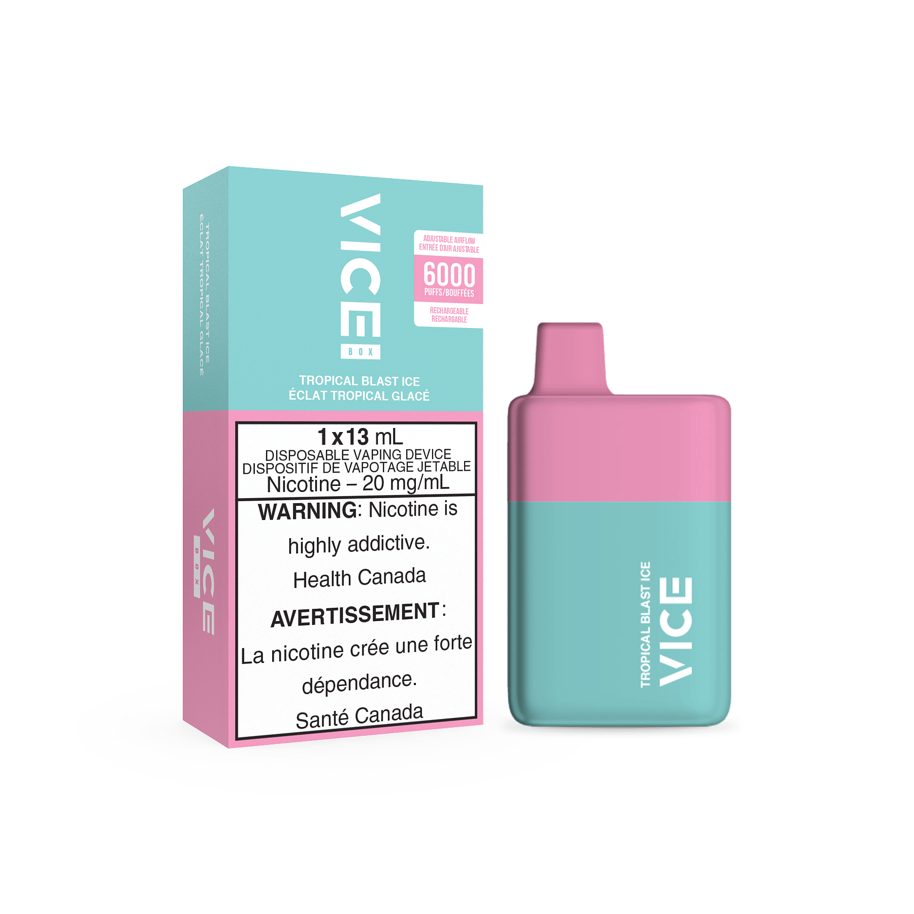 VICE BOX Disposable Vape - Tropical Blast Ice available on Canada online vape shop