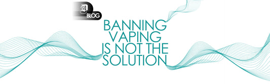 "Banning vaping is not the solution" written on white background