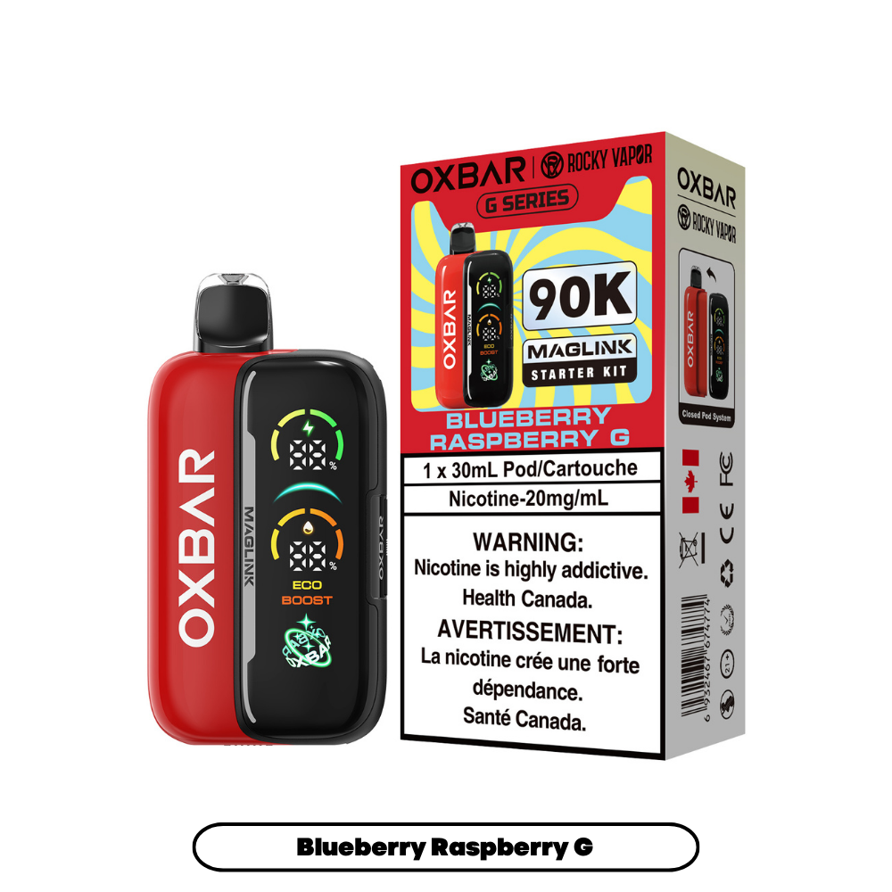 Rocky Vapor x OXBAR MAGLINK 90K Puff Starter Kit – Blueberry Raspberry Lemon | Dragon Vape Canada