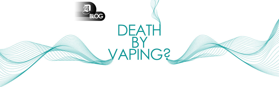 "Death by vaping?" written on white background