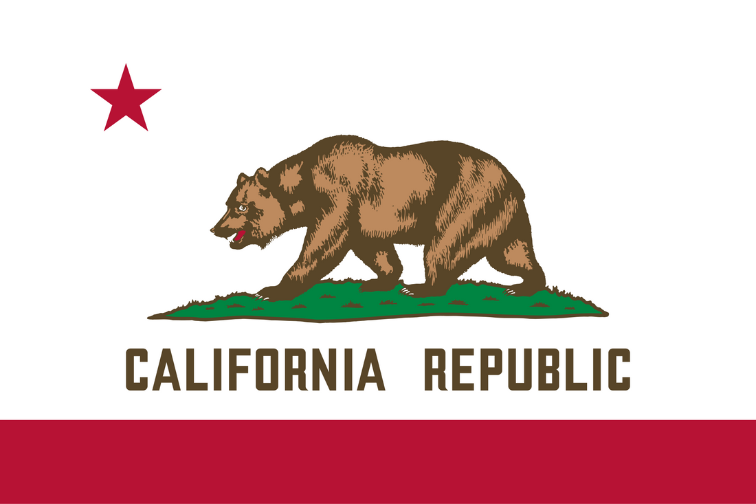 flag of California, text shows  California republic