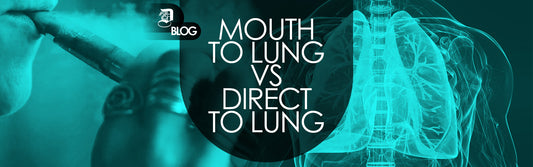 "mouth to lung vs direct to lung" written on collage of man vaping and human nervous system showing lungs