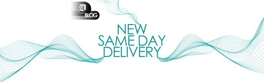 "new same day delivery" written on white background
