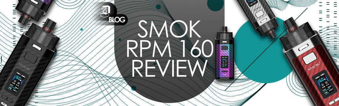 Smok rpm 160 vape devices on abstract background 