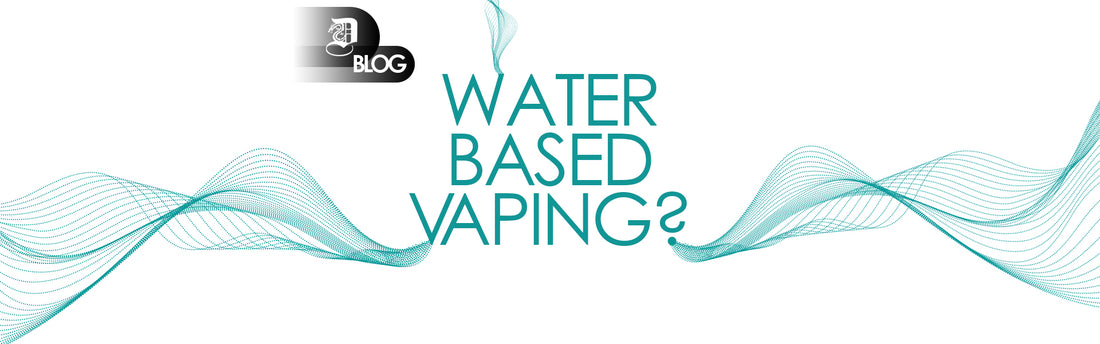"water based vaping?" written on white background while fading away