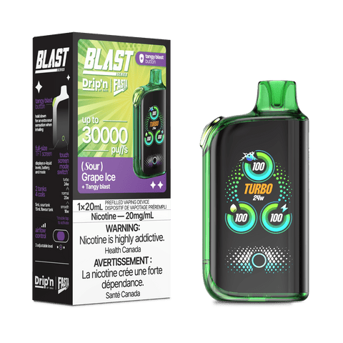 ENVI Drip'n Fasta Blast Sour Series 30K - Grape Ice Disposable Vape