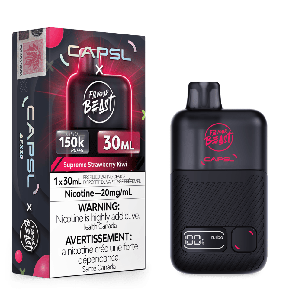 Flavour Beast x CAPSL AFX30 - Supreme Strawberry Kiwi Iced Disposable Vape
