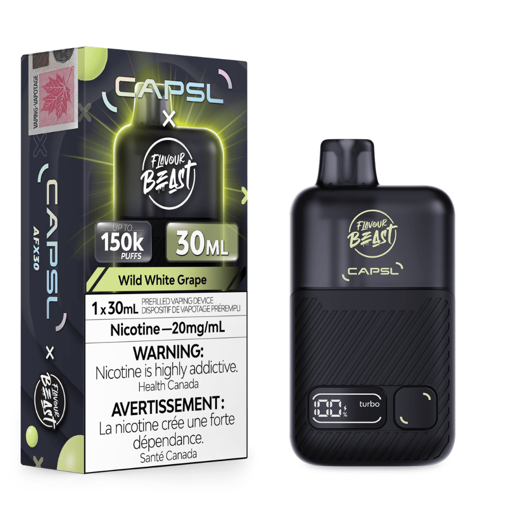 Flavour Beast x CAPSL AFX30 - Wild White Grape Iced Disposable Vape