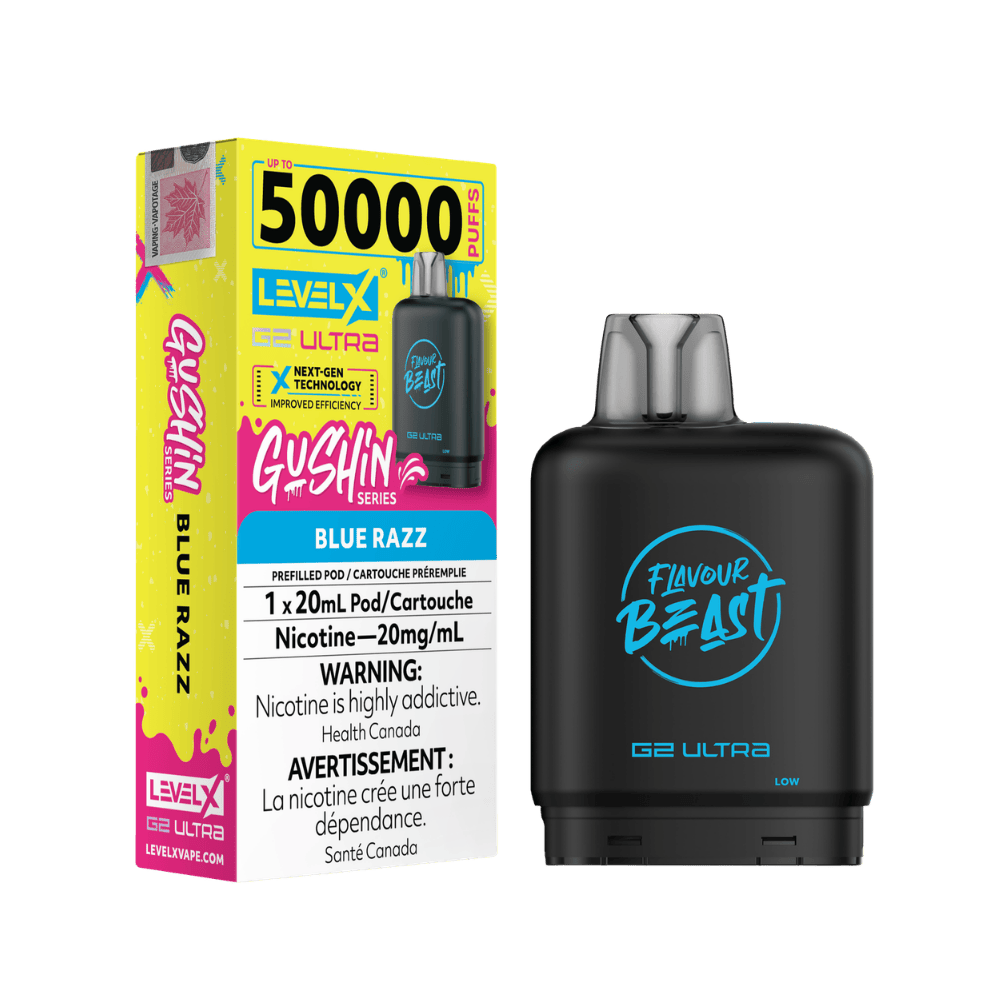 Level X G2 Flavour Beast Ultra Pod - Gushin Blue Razz available on Canada online vape shop