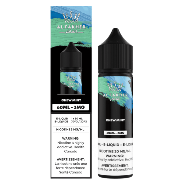 AL Fakher Freebase - Chew Mint 3mg Freebase E-Liquid | Mint Gum Vape Juice   DRAGON VAPE