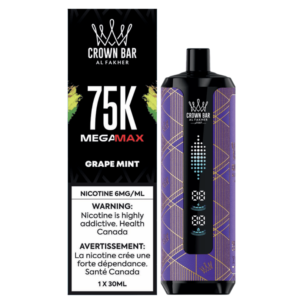 Al Fakher Mega Max 75K - Grape Mint Disposable Vape available on Canada online vape shop