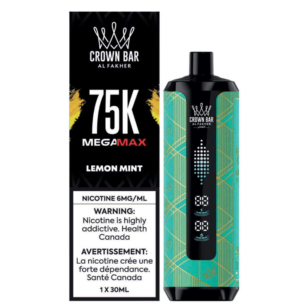 Al Fakher Mega Max 75K - Lemon Mint Disposable Vape available on Canada online vape shop