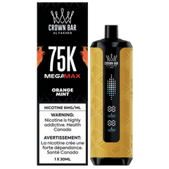 Al Fakher Mega Max 75K - Orange Mint Disposable Vape available on Canada online vape shop