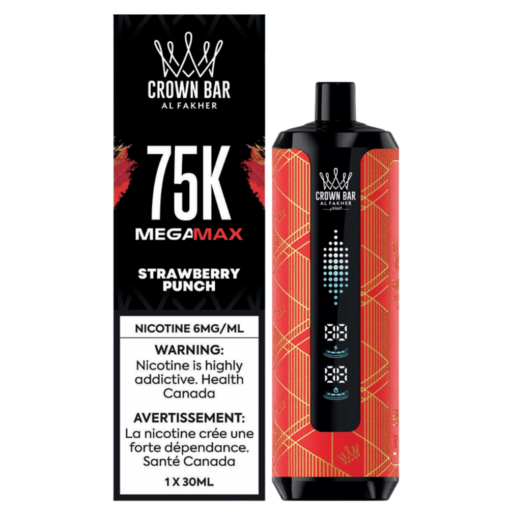Al Fakher Mega Max 75K - Strawberry Punch Disposable Vape available on Canada online vape shop
