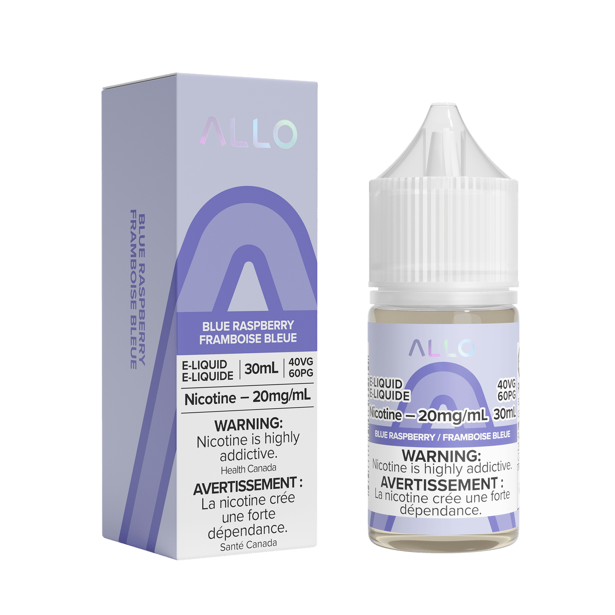 Allo Salt - Blue Raspberry Nic Salt E-Liquid available on Canada online vape shop