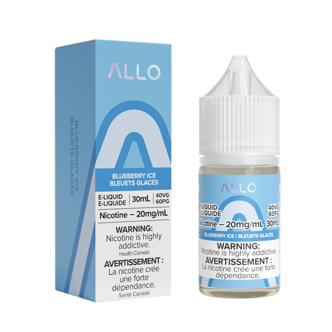 Allo Salt - Blueberry Ice Nic Salt E-Liquid available on Canada online vape shop
