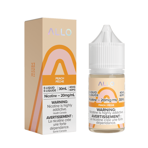 Allo Salt - Peach Nic Salt E-Liquid available on Canada online vape shop